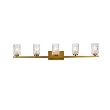 Elegant Lighting Cassie 5 Light 41" Wide Vanity Light Brass