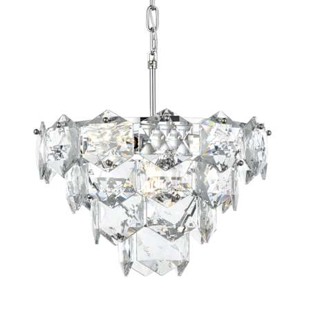 Elegant Lighting Adaline 6 Light 16" Wide Waterfall Chandelier Chrome