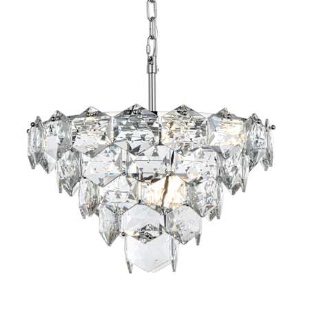 Elegant Lighting Adaline 8 Light 20" Wide Waterfall Chandelier Chrome