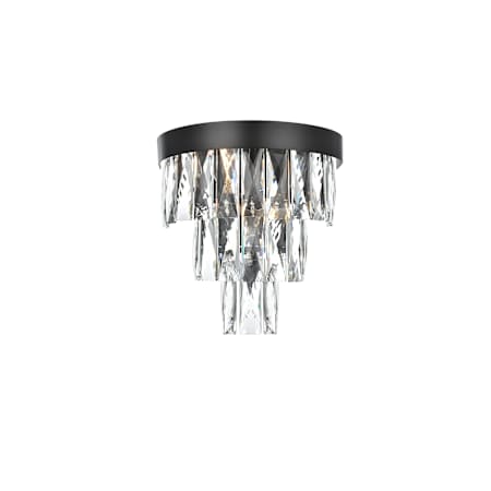 Elegant Lighting Josephine 2 Light 11" Tall Wall Sconce Black