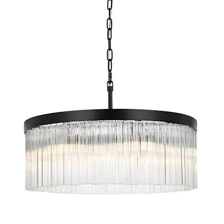 Elegant Lighting Harlow 6 Light 24" Wide Drum Chandelier Black