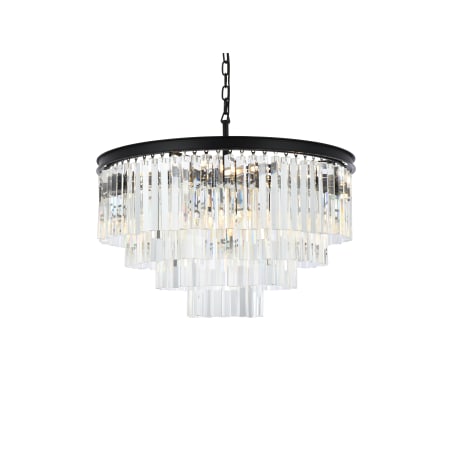 Elegant Lighting Sydney 17 Light 32" Wide Crystal Chandelier with Clear Royal Cut Crystals Matte Black