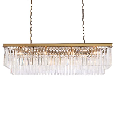 Elegant Lighting Sydney 12 Light 50" Wide Crystal Waterfall Chandelier Satin Gold