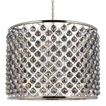 Elegant Lighting Madison 12 Light 36" Wide Crystal Drum Chandelier with Silver Shade Royal Cut Crystals Polished Nickel