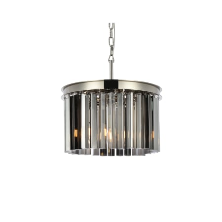 Elegant Lighting Sydney 3 Light 16" Wide Crystal Pendant with Silver Shade Royal Cut Crystals Polished Nickel