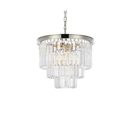 Elegant Lighting Sydney 9 Light 20" Wide Crystal Mini Chandelier with Clear Royal Cut Crystals Polished Nickel