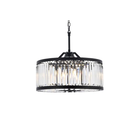 Elegant Lighting Chelsea 8 Light 28" Wide Crystal Drum Chandelier with Clear Royal Cut Crystals Matte Black