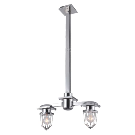 Elegant Lighting Kingston 19.25" Wide 2 Light Pendant from the Urban Classics Collection Chrome