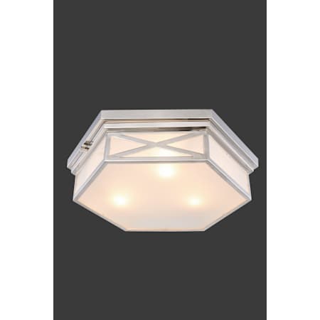 Elegant Lighting-1477F18-Polished Nickel Fixture on Grey Background