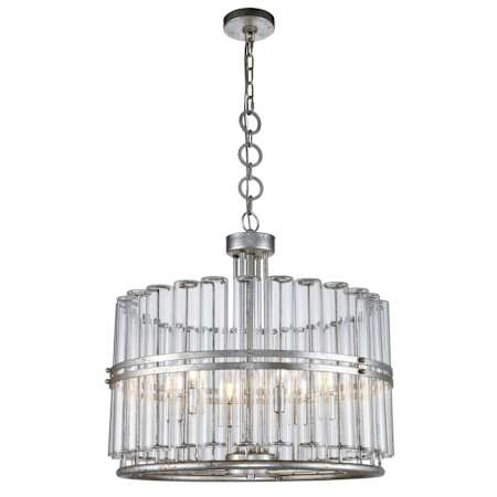 Elegant Lighting-1528D26-Full Fixture in Antique Silver Leaf