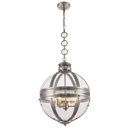 Elegant Lighting-1700D18-Full Fixture of Satin Nickel