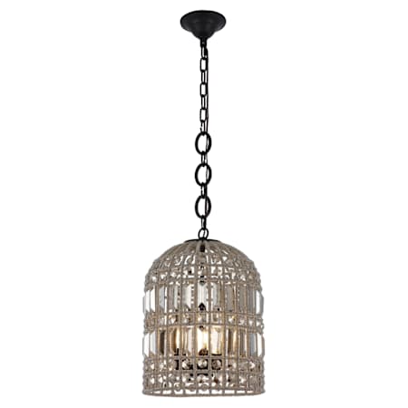 Elegant Lighting-1701D12-Full Fixture in Rustic Dark Bronze
