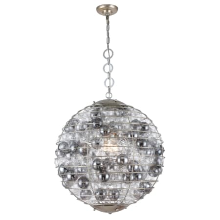 Elegant Lighting-1702D24-Full Fixture in Antique Silver Leaf