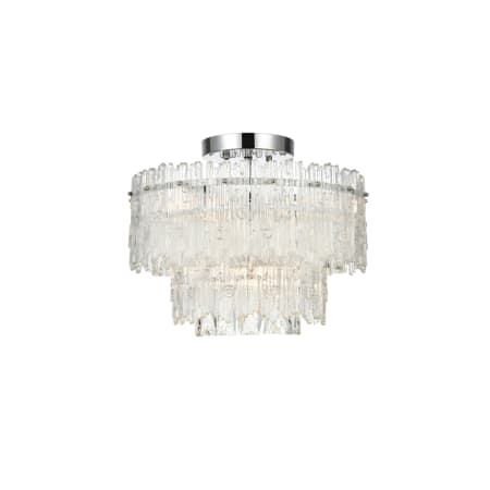 Elegant Lighting Emilia 4 Light 15" Wide Semi-Flush Ceiling Fixture Chrome
