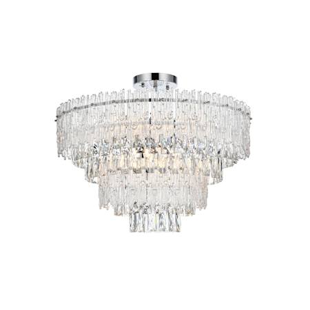 Elegant Lighting Emilia 8 Light 25" Wide Semi-flush Ceiling Fixture Chrome