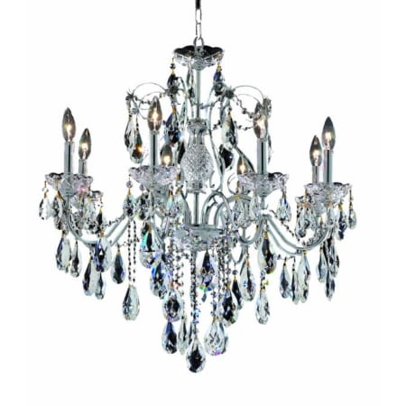 Elegant Lighting St. Francis 6 Light 26" Wide Crystal Chandelier with Clear Royal Cut Crystals Chrome