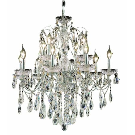 Elegant Lighting St. Francis 12 Light 28" Wide Crystal Chandelier with Clear Royal Cut Crystals Chrome