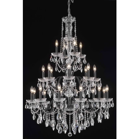 Elegant Lighting St. Francis 24 Light 36" Wide Crystal Chandelier with Clear Royal Cut Crystals Dark Bronze