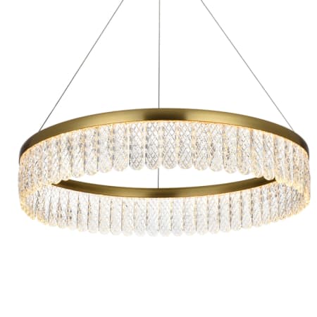 Elegant Lighting Rune 24" Wide LED Ring Chandelier - 2087 Lumens Satin Gold