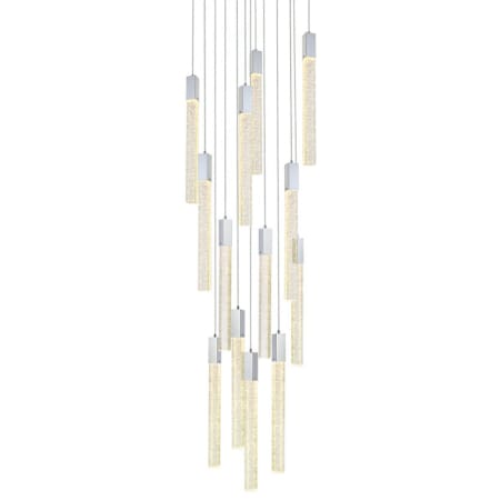 Elegant Lighting Weston 13 Light 30" Wide LED Crystal Multi Light Pendant with Clear Crystal Accents Chrome