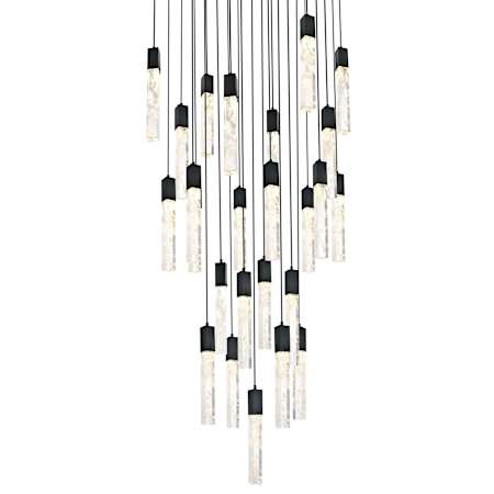 Elegant Lighting Aurora 36" Wide Crystal Chandelier Black