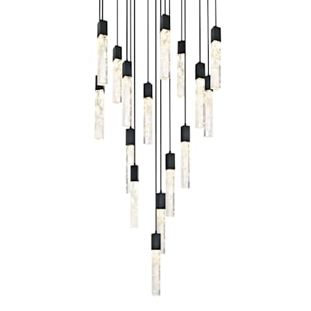 Elegant Lighting Aurora 36" Wide Crystal Chandelier Black