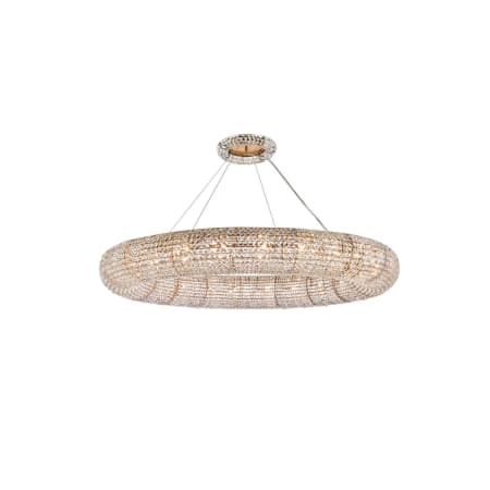 Elegant Lighting Paris 24 Light 59" Wide Crystal Ring Chandelier with Clear Royal Cut Crystals Brass
