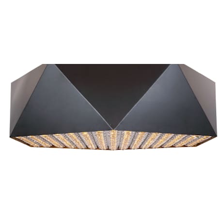Elegant Lighting-2123D32-Close-up of Black and Gold with Clear Crystal