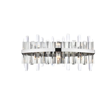 Elegant Lighting Serena 6 Light 24" Wide Vanity Light with Clear Crystal Accents Chrome