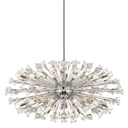 Elegant Lighting Vera 38 Light 48" Wide Oval Crystal Sputnik Chandelier with Clear Royal Cut Crystals Chrome