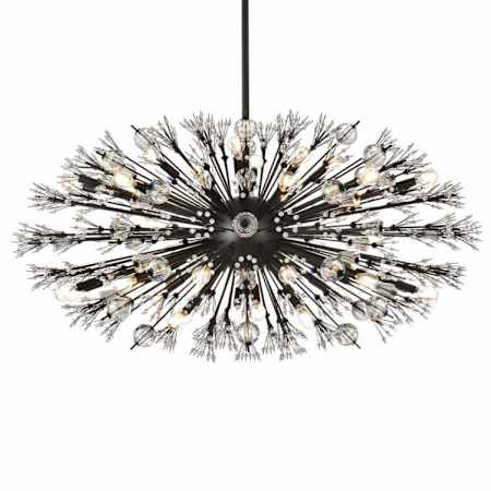 Elegant Lighting Vera 38 Light 48" Wide Pendant Black