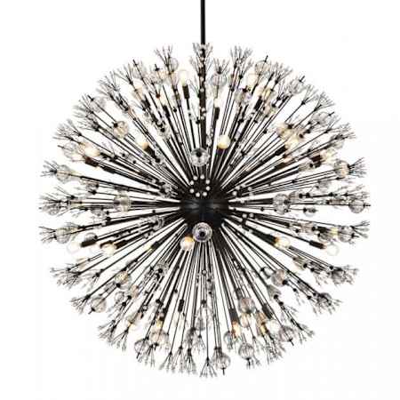 Elegant Lighting Vera 34 Light 50" Wide Pendant Black