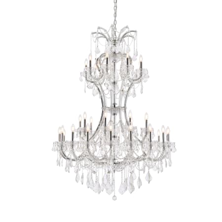 Elegant Lighting Maria Theresa 36 Light 46" Wide Crystal Chandelier with Clear Royal Cut Crystals Chrome
