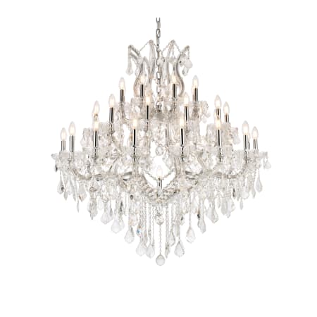 Elegant Lighting Maria Theresa 37 Light 44" Wide Crystal Chandelier with Clear Royal Cut Crystals Chrome