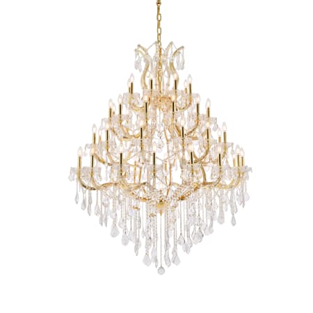 Elegant Lighting Maria Theresa 49 Light 46" Wide Crystal Chandelier with Clear Royal Cut Crystals Gold