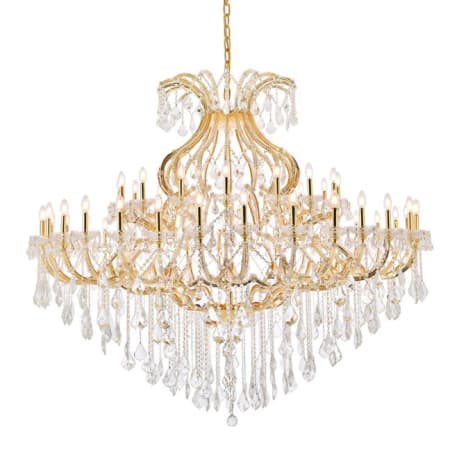 Elegant Lighting Maria Theresa 49 Light 72" Wide Crystal Chandelier with Clear Royal Cut Crystals Gold