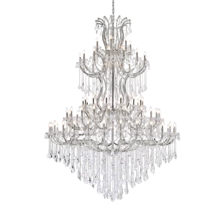 Elegant Lighting Maria Theresa 86 Light 72" Wide Crystal Chandelier with Clear Royal Cut Crystals Chrome