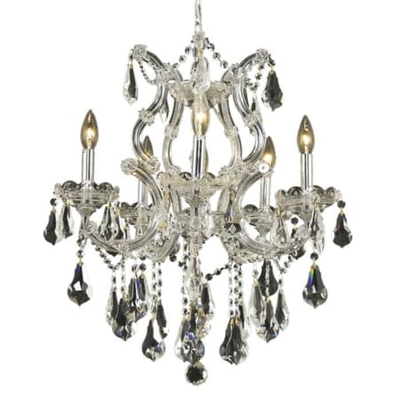 Elegant Lighting Maria Theresa 6 Light 20" Wide Crystal Chandelier with Clear Royal Cut Crystals Chrome