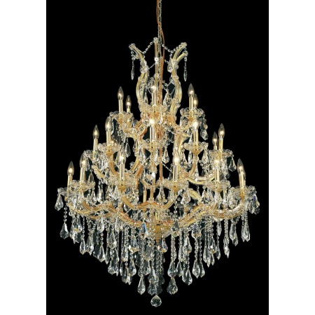 Elegant Lighting Maria Theresa 28 Light 38" Wide Crystal Chandelier with Clear Royal Cut Crystals Gold