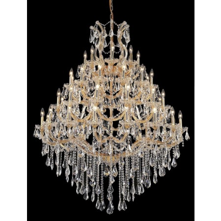 Elegant Lighting Maria Theresa 49 Light 46" Wide Crystal Chandelier with Clear Royal Cut Crystals Gold