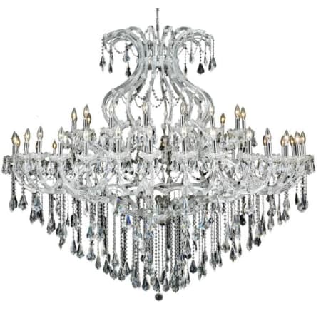 Elegant Lighting Maria Theresa 49 Light 72" Wide Crystal Chandelier with Clear Royal Cut Crystals Chrome