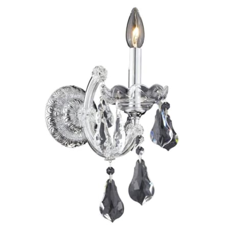 Elegant Lighting Maria Theresa 12" Tall Wall Sconce with Clear Royal Cut Crystals Chrome