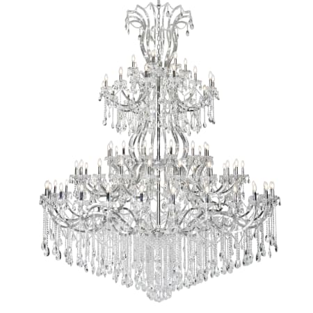 Elegant Lighting Maria Theresa 84 Light 96" Wide Crystal Chandelier with Clear Royal Cut Crystals Chrome