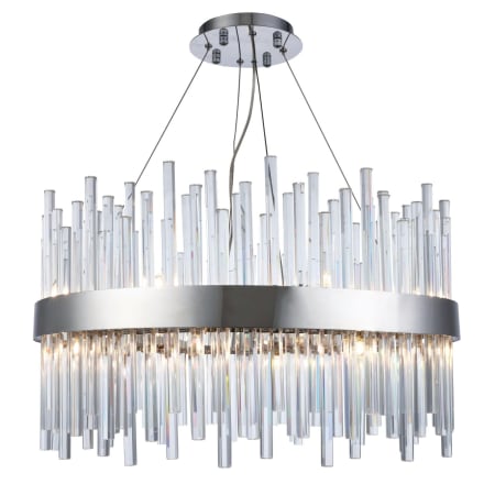 Elegant Lighting Dallas 16 Light 25" Wide Crystal Drum Chandelier with Clear Royal Cut Crystals Chrome
