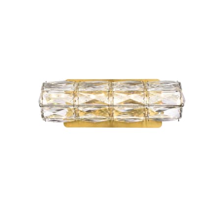 Elegant Lighting Valetta 12" Wide LED Bath Bar with Clear Royal Cut Crystals Gold