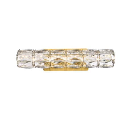 Elegant Lighting Valetta 18" Wide LED Bath Bar with Clear Royal Cut Crystals Gold