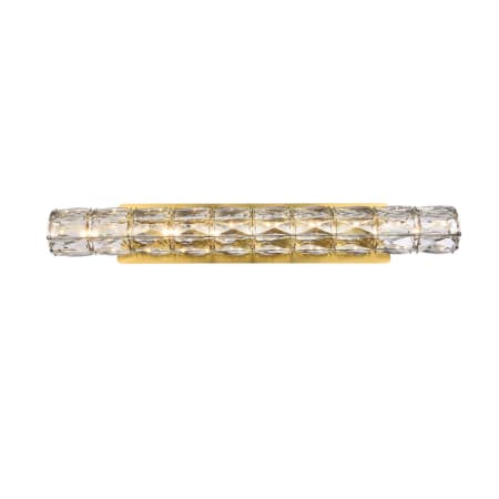 Elegant Lighting Valetta 30" Wide LED Bath Bar with Clear Royal Cut Crystals Gold