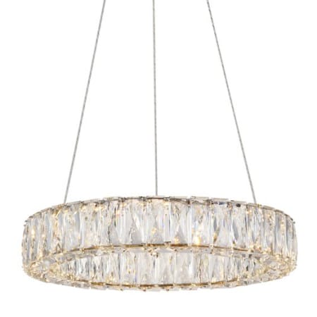 Elegant Lighting Monroe 18" Wide LED Crystal Ring Chandelier with Clear Royal Cut Crystals Gold