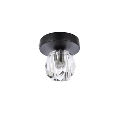 Elegant Lighting Eren 5" Wide Semi-Flush Ceiling Fixture Black