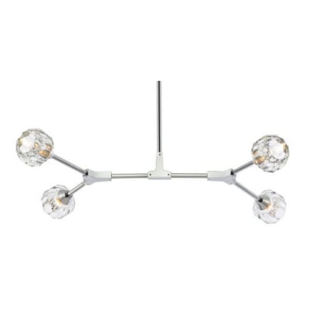 Elegant Lighting Zayne 4 Light 21" Wide Multi Light Pendant Chrome / Clear